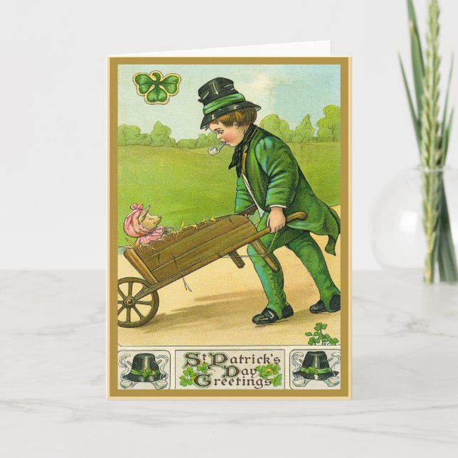 Carte vintage de la Saint-Patrick (Devant)