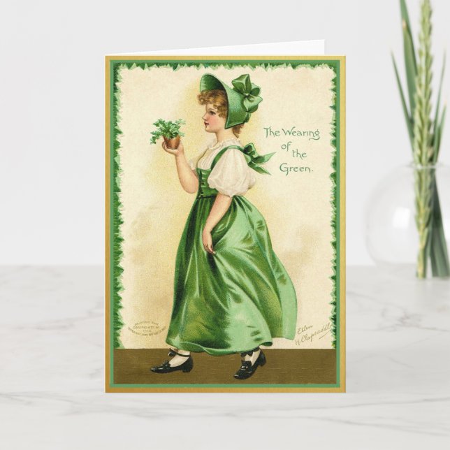 Carte vintage de la Saint-Patrick (Devant)