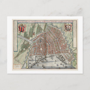 Carte vintage de la ville d'Amsterdam