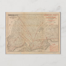 Carte vintage de l'affiche de Brooklyn