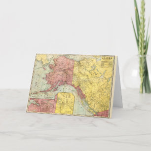 Carte vintage de l'Alaska