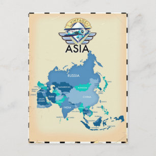 Carte vintage De L'Asie