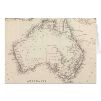 Carte vintage de l'Australie (1848)