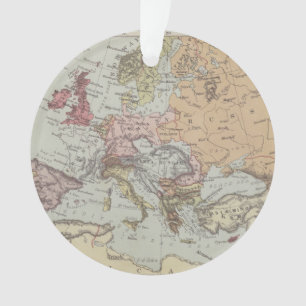 Carte vintage de l'Europe