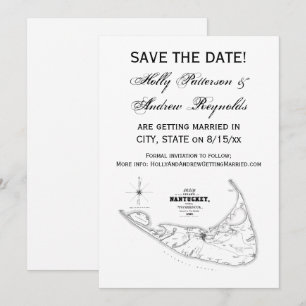 Carte Vintage de l'île Nantucket