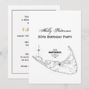 Carte Vintage de l'île Nantucket