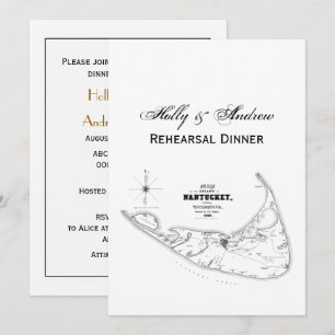 Carte Vintage de l'île Nantucket