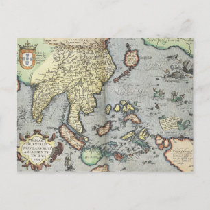 Carte vintage de l'Inde 1592