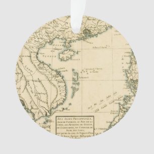 Carte vintage de l'Océan Indien de l'Inde