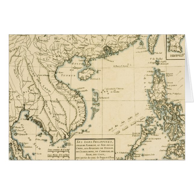 Carte vintage de l'Océan Indien de l'Inde | (Devant horizontal)