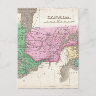 Carte vintage de l'Ontario et du Québec (1827)