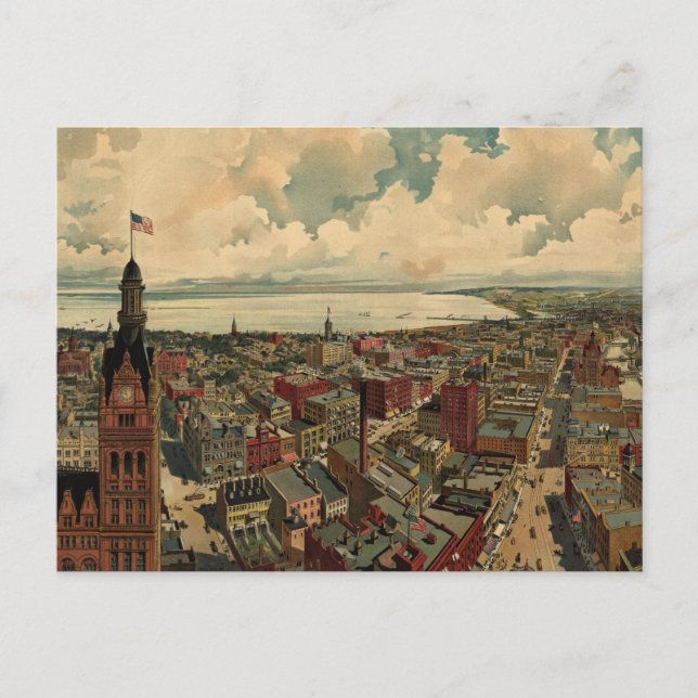 Carte vintage de Milwaukee WI (1898) (Devant)