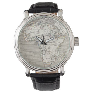 Carte vintage de montre de l'Afrique