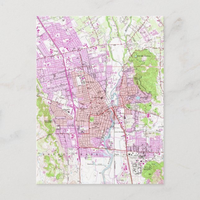 Carte vintage de Napa California (1951) (Devant)