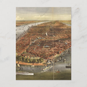 Carte vintage de New York (1870)