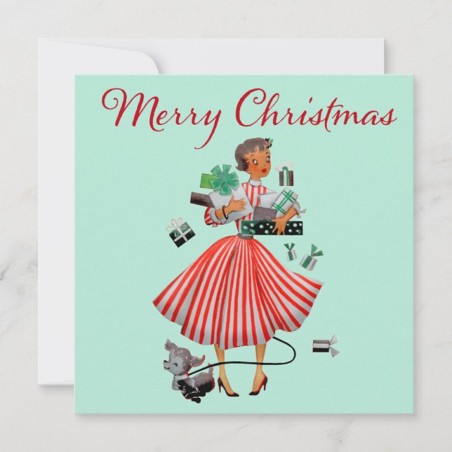 Carte vintage de Noël 1950 (Devant)