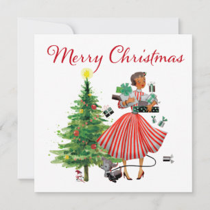 Carte Vintage de Noël 1950