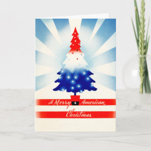 Carte Vintage de Noël américaine