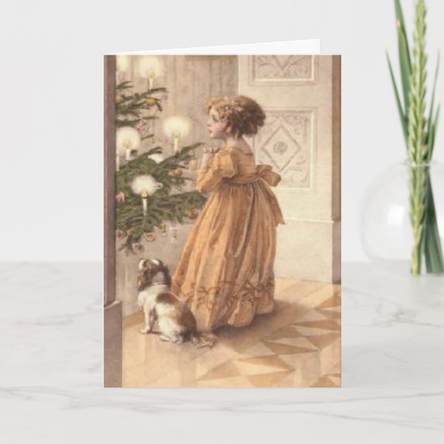 Carte vintage de Noël avec le poème (Devant)