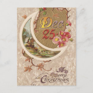 Carte Vintage de Noël du 25 décembre