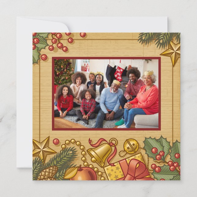 Carte vintage de Noël et de Nouvel An (Devant)