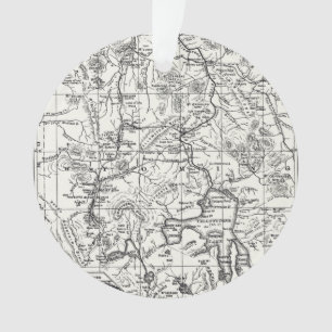 Carte vintage de parc national de Yellowstone