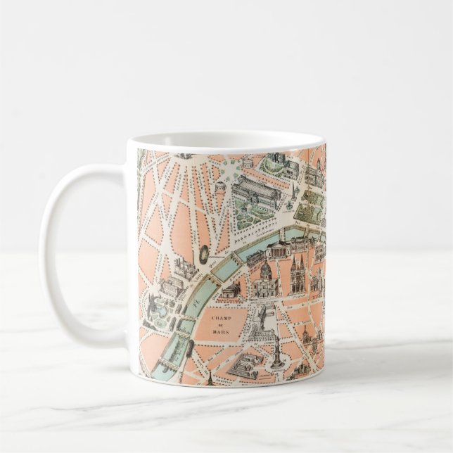 Carte Vintage de Paris Coffee Mug (Gauche)