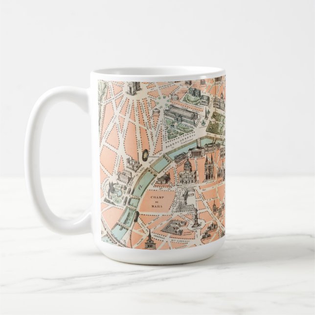 Carte Vintage de Paris Coffee Mug (Gauche)