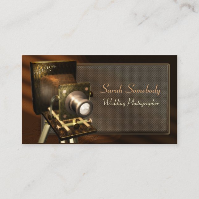 Carte vintage de profil d'appareil-photo (Devant)