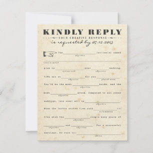 Carte vintage de réponse de télégramme