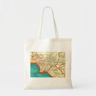 Carte vintage de sac de LOS ANGELES LA CALIFORNIE