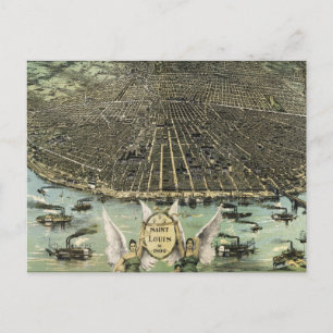 Carte vintage de Saint-Louis (1896)