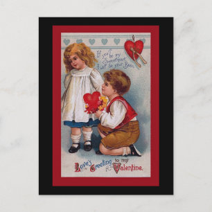 Carte vintage de Saint-Valentin
