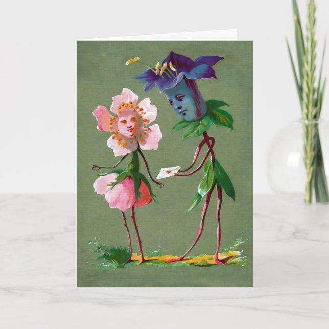 Carte Vintage de Saint-Valentin au Victoria (Devant)