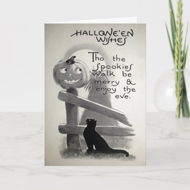 Carte vintage de Spookies Halloween (Devant)