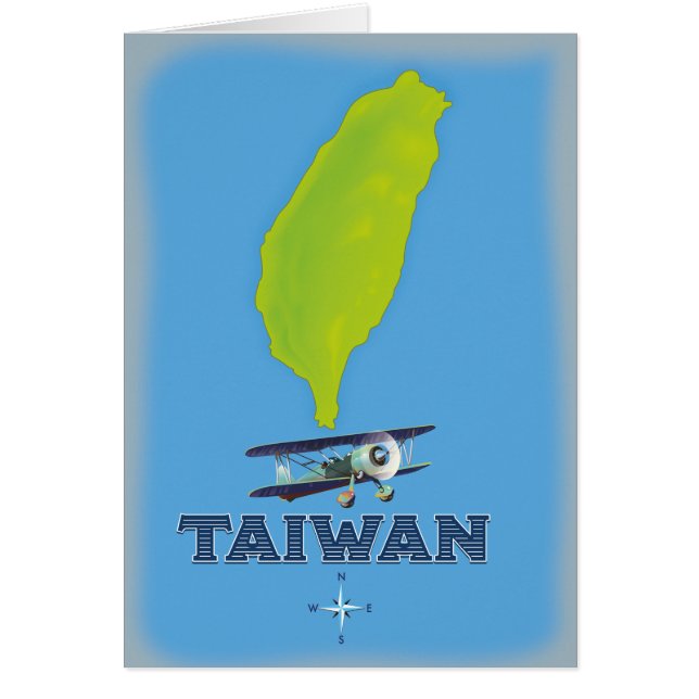 Carte Vintage de Taïwan (Devant)