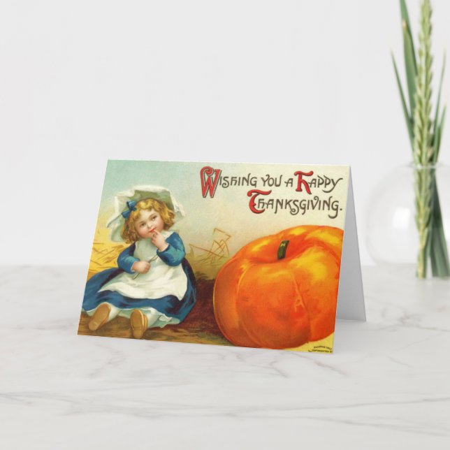 Carte vintage de thanksgiving (Devant)