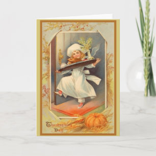 Carte vintage de thanksgiving