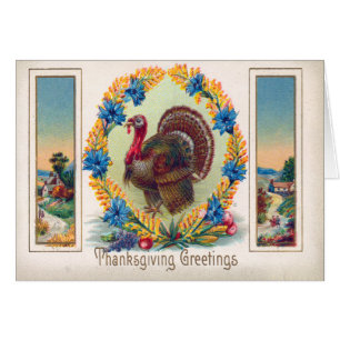 Carte vintage de thanksgiving