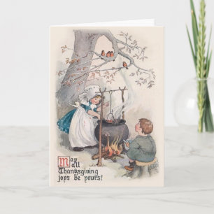 Carte vintage de thanksgiving