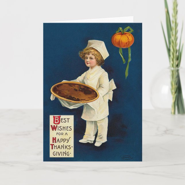 Carte vintage de thanksgiving, Ellen Clapsaddle (Devant)
