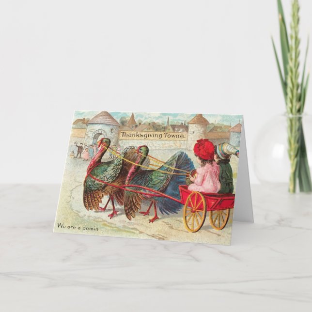 Carte vintage de Towne de thanksgiving (Devant)