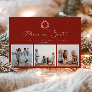 Carte vintage de vacances photo Monogramme 3