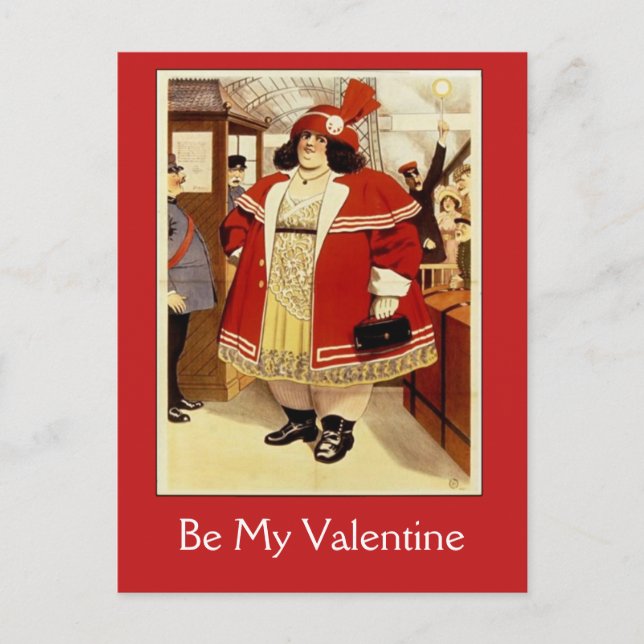 Carte vintage de Valentine d'affiche de cirque (Devant)