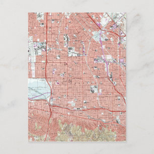 Carte vintage de Van Nuys California (1966)