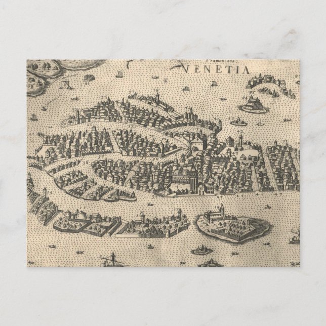 Carte vintage de Venise Italie (1573) (Devant)