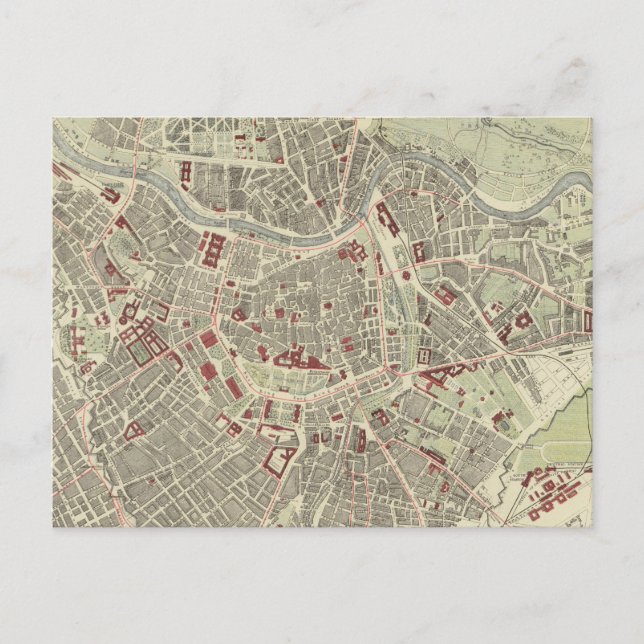 Carte vintage de Vienne Autriche (1883) (Devant)