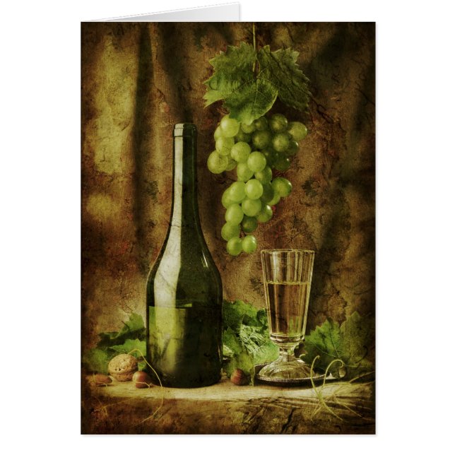 Carte vintage de vin (Devant)