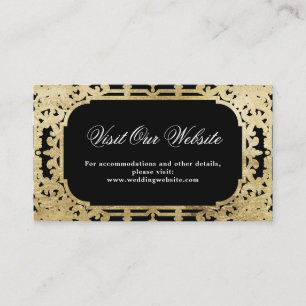 Carte vintage de visite Black & Gold