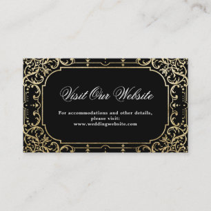 Carte vintage de visite Black & Gold